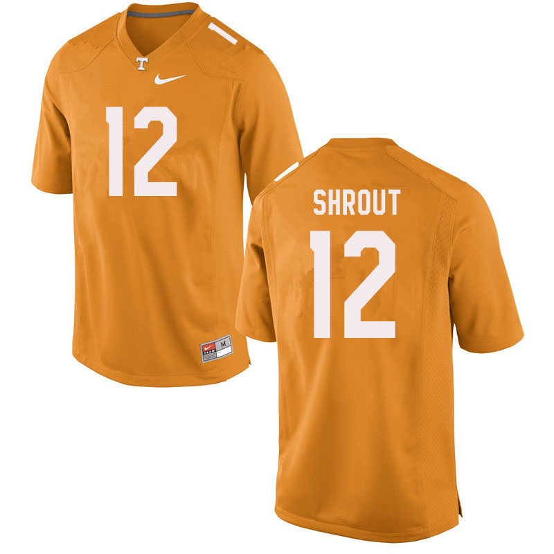 Men #12 J.T. Shrout Tennessee Volunteers College Football Jerseys Sale-Orange - Click Image to Close